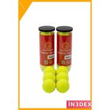 İn3dex 6'lı Tenis Topu Seti Dayanıklı Antrenman ve Maç Topu - 00 Beyaz - Standart