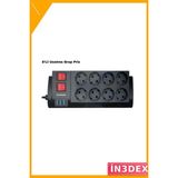 İn3dex 8'li Priz 4000W 3 USB Şarjlı Uzatma Kablosu 2m - Ahşap - Bej - Siyah