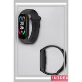 İn3dex Akıllı Bileklik Tansiyon Ölçer Adım Sayar Renkli Ekran - Altın - Siyah - 35 - 48 mm - Standart