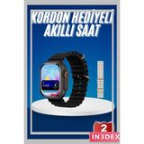 İn3dex Akıllı Saat 49MM Bluetooth Arama Cevaplama Çift Kordonlu - Altın - Siyah - 35 - 48 mm - Standart