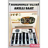 İn3dex Android Ios Uyumlu Dokunmatik Ekran Arama Cevaplayan Akıllı Saat - Altın - Siyah - 35 - 48 mm - Standart
