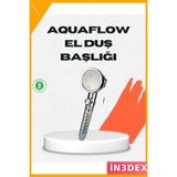 İn3dex Basınç Artırıcı Döner Pervaneli El Duş Başlığı Yağmur Etkili - Standart
