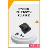 İn3dex Bluetooth 5.3 Kulak Içi Kulaklık 2000MAH Şarj Kutusu Powerbank - Ahşap - Bej - Siyah - Standart