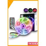 İn3dex Bluetooth Sese Duyarlı USB Şerit LED 10M Telefon Kontrollü - 00 Beyaz - Standart