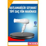 İn3dex Çift Isı ve Hız Ayarlı Katlanabilir Saç Kurutma Makinesi - Antrasit - Sarı