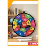 İn3dex Cırtlı Toplu Çocuk Dart Oyunu Hedef Tahtası Güvenli Eğlence - Ahşap - Bej - Siyah - 0 - 1 Yaş
