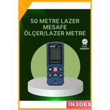 İn3dex Dijital Lazer Mesafe Ölçer 50M Profesyonel Ölçüm Cihazı - Standart