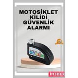 İn3dex Ekonomik Alarm Disk Kilidi Motosiklet Scooter Bisiklet Güvenlik - Standart