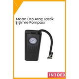 İn3dex Elektrikli Hava Kompresörü 80W Oto Lastik Pompası Taşınabilir - 00 Beyaz - Standart