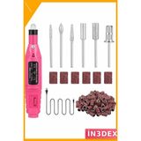 İn3dex Elektrikli Tırnak Törpü Seti 12V Manikür Pedikür Makinesi - Standart - Ahşap - Bej - Siyah