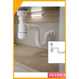 İn3dex Esnek Lavabo Sifonu Koku Önleyici Sızdırmaz Bağlantılı Pratik Montaj - 0 - Standart