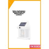 İn3dex Güneş Enerjili Duvar Lambası Otomatik Gece Işığı Bahçe Güvenlik - 00 Beyaz - Standart