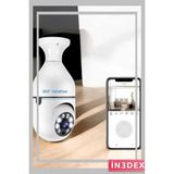 İn3dex Güvenlik Kamerası Wifi Kamera Duylu Ev Kamerası Wifi Bağlantılı Dönebilen - Standart