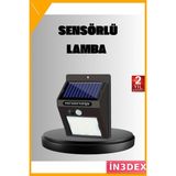 İn3dex Hareket Sensörlü Güneş Enerjili Bahçe Lambası IP65 Dayanıklı - Standart
