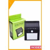 İn3dex Hareket Sensörlü Güneş Enerjili Duvar Lambası 40 LED Dış Mekan - 00 Beyaz - Standart