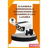 İn3dex Hareket Sensörlü Solar Duvar Lambası Kamera Tasarımlı LED Dış Mekan Aydınlatma - Standart
