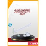İn3dex Içe Açılan Camlar Için Emniyet Kilidi Seti 3'lü Pencere Güvenlik - Standart - 02-Sarı - 1 Adet