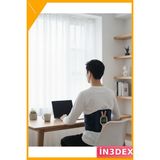 İn3dex Isıtmalı Bel ve Bacak Masaj Kemeri Vücut Destekli Rahatlatıcı - 0 - Siyah