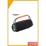 İn3dex Kablosuz Bluetooth Hoparlör 20W Stereo Ses Rgb Işık - Ahşap - Bej - Siyah