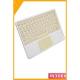 İn3dex Kablosuz Bluetooth Klavye Slim Taşınabilir Q Klavye Android Ios Windows Uyumlu - Standart - Altın - Sarı