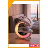 İn3dex Kablosuz Şarjlı Bluetooth Hoparlör Rgb Gece Lambası Dijital Saat - Standart