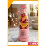 İn3dex Kablosuz Taşınabilir Blender Smoothie ve Meyve Karıştırıcı USB Şarjlı - Ahşap - Siyah