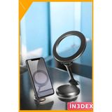 İn3dex Manyetik Metal Araç Telefon Tutucu Ayarlanabilir Çift Taraflı Bant - Standart - 000-Siyah