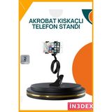 İn3dex Masaüstü Telefon Tutucu Eller Serbest Güçlü Mandallı Tasarım - Standart - 000-Siyah