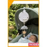 İn3dex Mekanik Müzikli Bebek Uyutucu Asılabilir Müzik Kutusu - Ahşap - Bej - Siyah - 0 - 1 Yaş