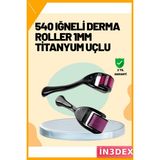 İn3dex Mikro Iğneli Derma Roller 0.25 mm Titanyum Cilt Bakım Aracı - Standart