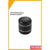 İn3dex Mini Bluetooth Hoparlör 4W Silindir Taşınabilir Ses Sistemi - Ahşap - Bej - Siyah