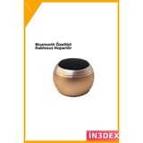 İn3dex Mini Bluetooth Hoparlör Tws Stereo Taşınabilir Ses Sistemi - Ahşap - Bej - Siyah