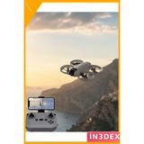 İn3dex Mini Drone Hd Kamera LED Işıklı Uzaktan Kumandalı Çift Bataryalı - Ahşap - Bej - Siyah