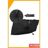 İn3dex Oto Güneşlik Şemsiye 145X79 cm Kia Hyundai Vw Renault Dacia Uyumlu - Standart - Açık Sarı