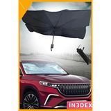 İn3dex Oto Güneşlik Şemsiye 145X79 cm Upe Alaşım Ön Cam Koruyucu - Standart - Açık Sarı