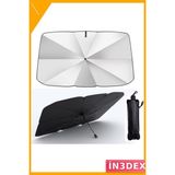 İn3dex Oto Güneşlik Şemsiye Tipi 145X79 cm Evrensel Uyumlu - Standart - Açık Sarı