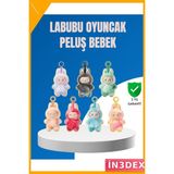 İn3dex Peluş Labubu Karakter Figürü 20CM Dekoratif Oyuncak - Ahşap - Bej - Siyah - 0 - 1 Yaş