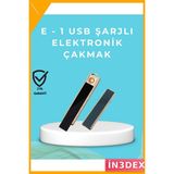 İn3dex Plazma Ark USB Şarjlı Alevsiz Çakmak Rüzgara Dayanıklı - 00 Beyaz - Standart