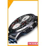 İn3dex Tam Dokunmatik Akıllı Saat 1.5 Inç Bluetooth Çağrı Nabız Adım Sayar - Altın - Siyah - 35 - 48 mm - Standart