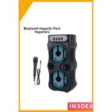 İn3dex Taşınabilir Bluetooth Hoparlör 1200 Mah 3 Inç Ses Sistemi - Ahşap - Bej - Siyah