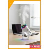 İn3dex Ultrasonik Hava Nemlendirici 280ML Yıldız Projektörlü Sessiz - Ahşap - Bej - Siyah