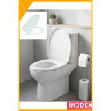 İn3dex Universal Uyumlu Dayanıklı Plastik Klozet Kapağı Kolay Montaj - 000-Siyah - Standart