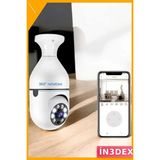 İn3dex Wifi Dönebilen Güvenlik Kamerası E27 Duy Tipi Akıllı Ev - Standart