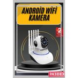 İn3dex Wifi Gece Görüşlü Akıllı Güvenlik Kamerası Telefon Izleme - Standart
