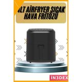 İn3dex Yağsız Hava Fritözü 4l Hazneli Taşınabilir Fırın Işlevli Pratik
