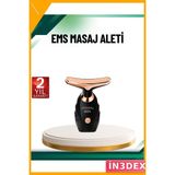 İn3dex Yüz Masaj Aleti Cilt Gençleştirme ve Lifting Cihazı USB Şarjlı - 000-Siyah