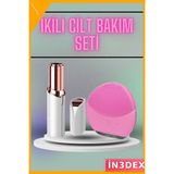 İn3dex Yüz Temizleme ve Epilasyon Seti Titreşimli Masaj Aleti - 000-Siyah