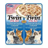 Inaba 2x40 GR Twin Packs Deniz Taraklı, Ton Balıklı ve Tavuklu Kedi Çorbası