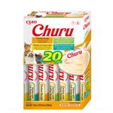 INABA Churu kedi ödül maması likit atıştırmalık kutusu, tavuklu | tahıl içermez, şekersiz, yapay aroma içermez |%100 doğal et, birinci sınıf Japon kedi atıştırmalıkları 20 x 14 g