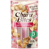 İnaba Ciao Churu Bites Tavuk Sargılı Ton Balıklı ve Somonlu 3x10 gr Kedi Ödülü